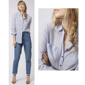⚡️SALE⚡️NWOT Topshop Billie Chambray Shirt